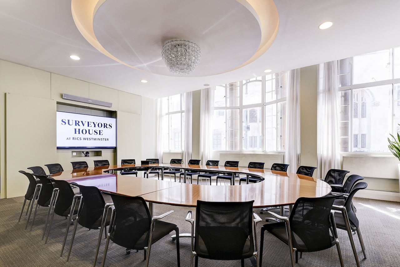 Surveyors House- Brussels room with table set up for meeting