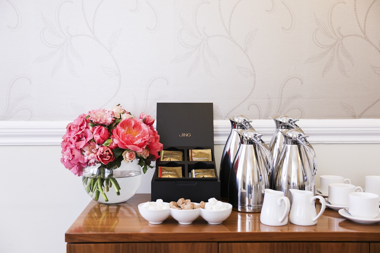 Surveyors House- meeting room refreshment table set up