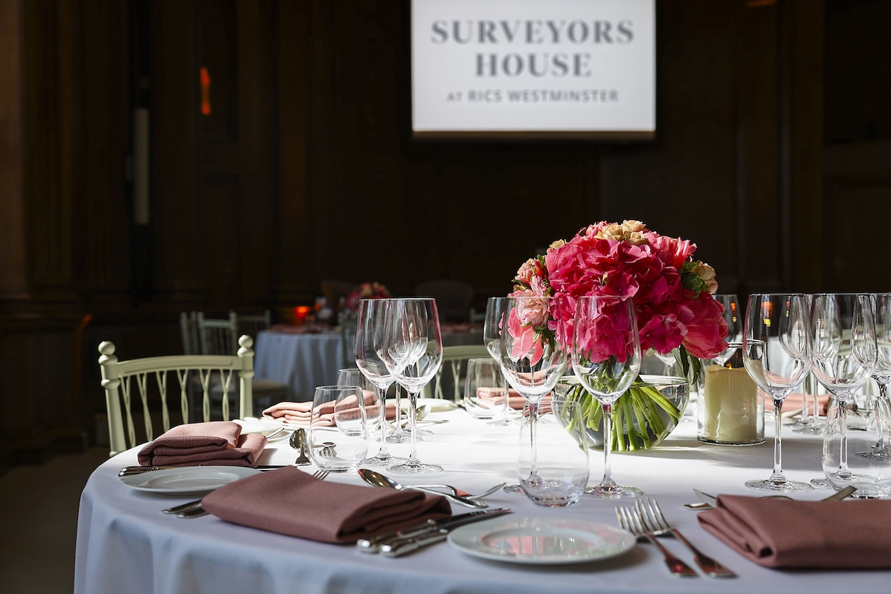 Surveyors House- Lecture Hall table set up