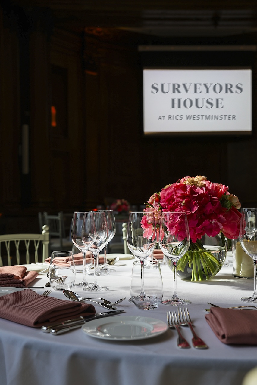 Surveyors House- Lecture Hall with table set up